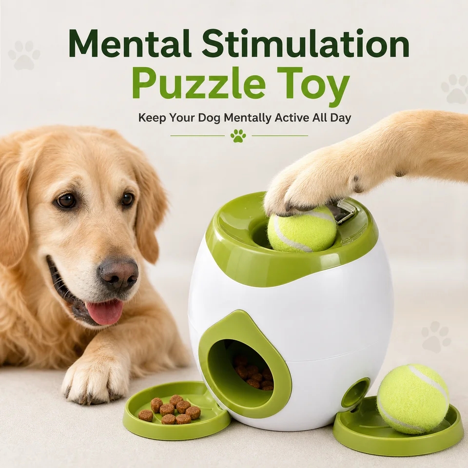 Interactive Squeaky Plush Dog Toy - جهاز إطلاق كرات تلقائي للكلاب، آلة