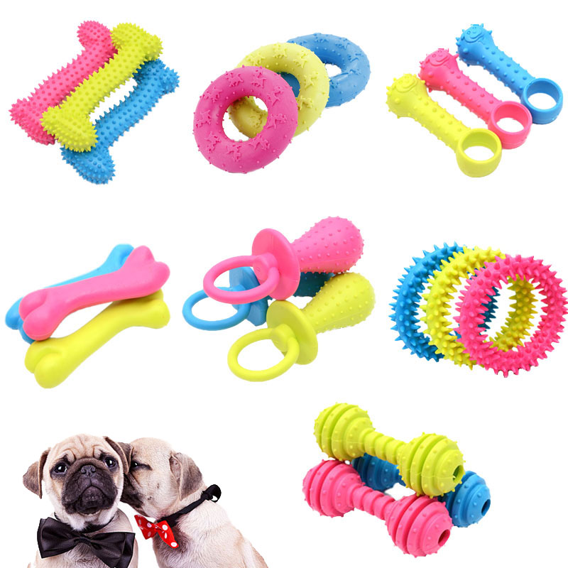Interactive Squeaky Plush Dog Toy - ألعاب للحيوانات الأليفة للكلاب الصغيرة، حلقة