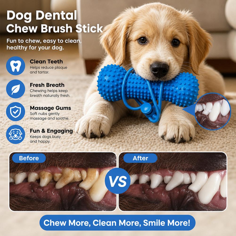 عصا مضغ للكلاب لتنظيف الأسنان  - مراجعة Teeth Cleaning Dog Chew Bone وسعره
